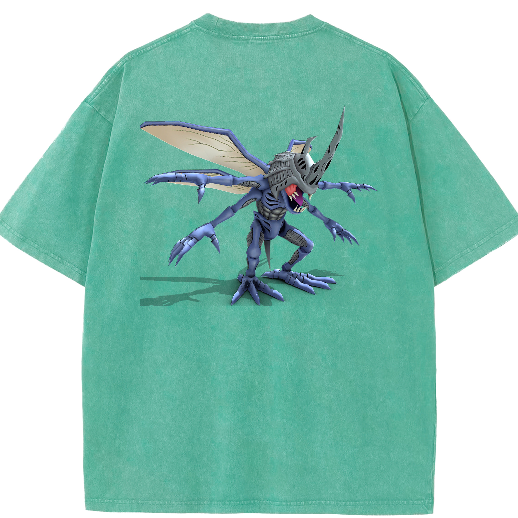 （画像用） Digimon デジタルモンスター/デジモン 綿100% ヴィンテージ風 半袖Tシャツ（背面プリント）